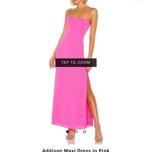 Size small hot pink / Barbie pink Revolve - superdown long wedding guest dress